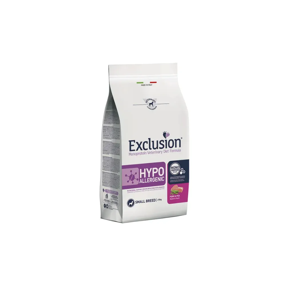 Exclusion Diet Hypoallergenic Small Breed Maiale e Piselli 7 kg Exclusion Diet Hypoallergenic Small Breed Maiale e Piselli 7 kg