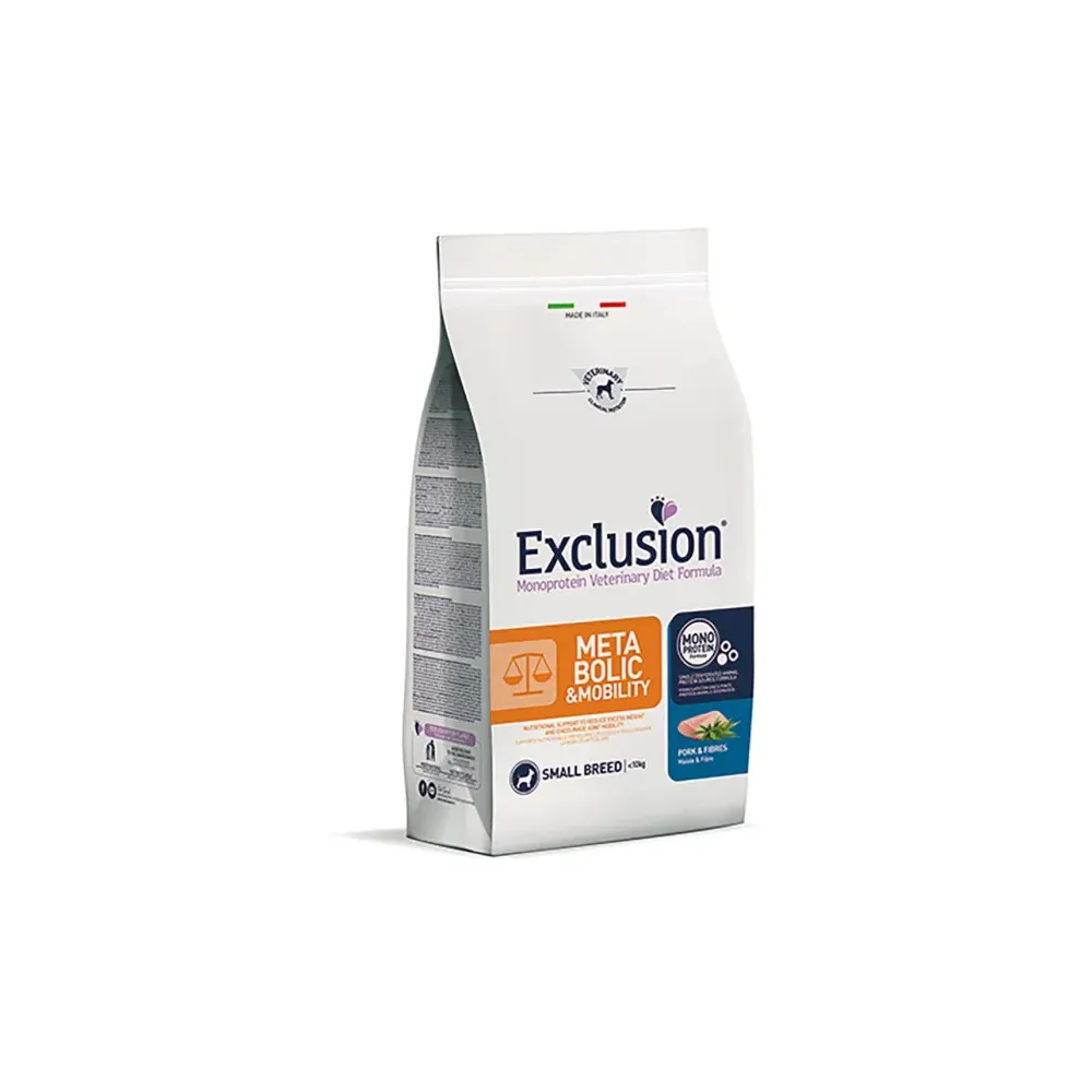 Exclusion Diet Metabolic & Mobility Small Breed Maiale e Fibre 2 kg Exclusion Diet Metabolic & Mobility Small Breed Maiale e Fibre 2 kg