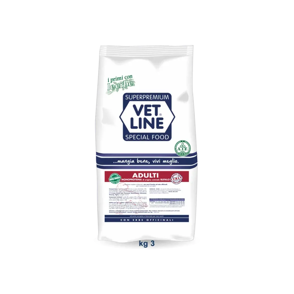 Vet line cane adulto bufalo 3 kg Vet line cane adulto bufalo 3 kg