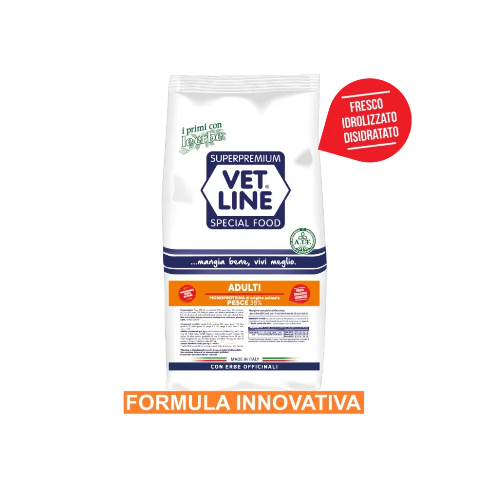 Vet line cane adulto pesce 3 kg Vet line cane adulto pesce 3 kg