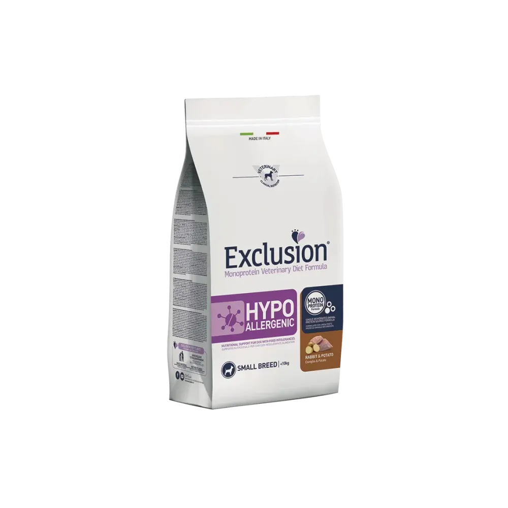 Exclusion Diet Hypoallergenic Small Breed Coniglio e Patate 2 kg Exclusion Diet Hypoallergenic Small Breed Coniglio e Patate 2 kg