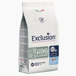 Exclusion Diet Hydrolyzed Hypoallergenic Adult Medium/Large Pesce 2 kg