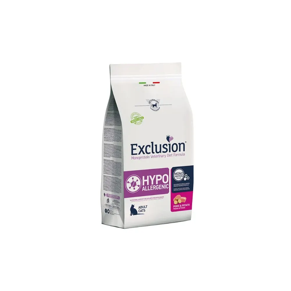 Exclusion Diet Hypoallergenic Cat Maiale e Patate 1,5 kg Exclusion Diet Hypoallergenic Cat Maiale e Patate 1,5 kg